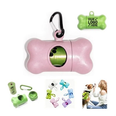 Dog Poop Bag Dispenser with Biodegradable Pouch Holder