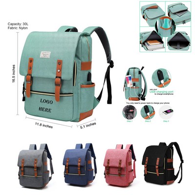 Waterproof Laptop Backpack With Usb Charging Port