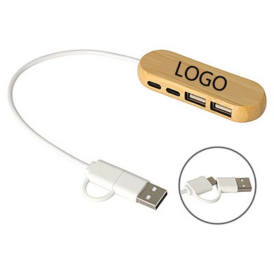 Bamboo USB & Type-C Hub