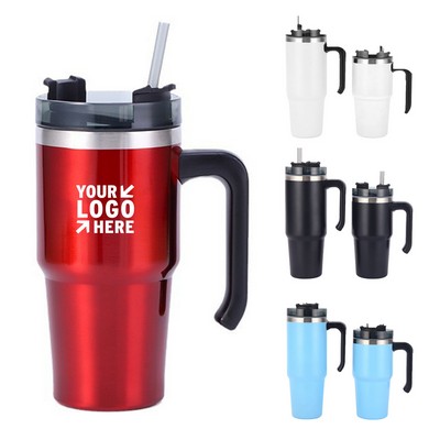 Leakproof Vacuum Insulated Travel Tumbler with Handle