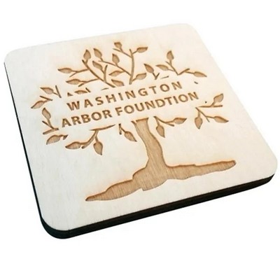 Custom Laser Etched Birch Coasters