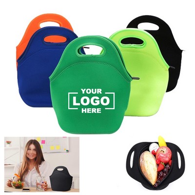 Insulated Neoprene Lunch Bag with Zipper