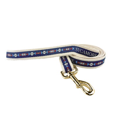 1" X 48" Woven Cotton Pet Leash w/ Gold Colored Hardware - "Elite" Weave