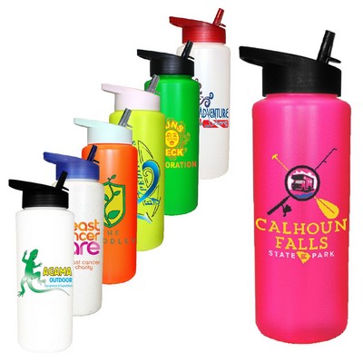 32oz. Sports Bottle with Straw Cap Lid, Full Color Digital