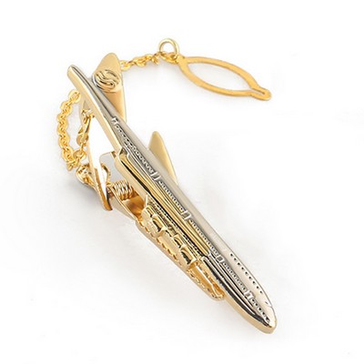 Metal Plane Shape Tie Clip for Men