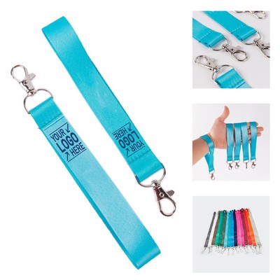 Portable 1" Polyester Lanyard with Metal Swivel J Hook