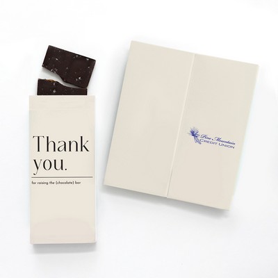 One Color Foil-Stamped Stock Gratitude Sweeter Cards with Sea Salt Caramel Chocolate Bar