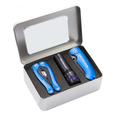 Gift Set With Fl24 Zoom Cree Light, Tk305 Knife And Tm307 Multi-Tool