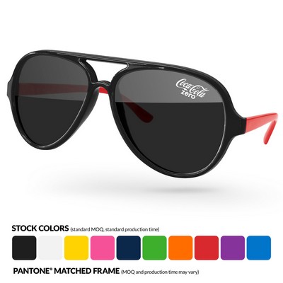 2-Tone Aviator Sport Sunglasses