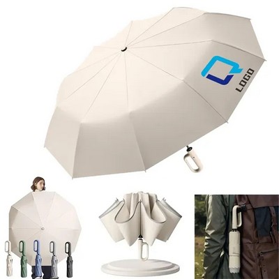 Folding Sunshade Umbrella with Hanging Loop