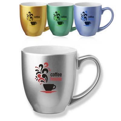 Metallic Bistro Coffee Mugs-16 oz