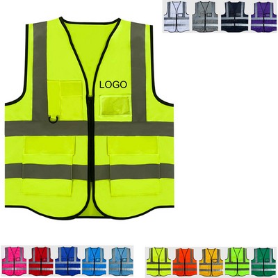 100% Polyester Premium Reflective Safety Vest