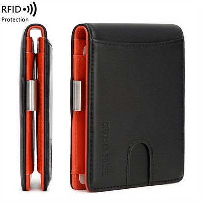 RFID Slim Leather Wallet