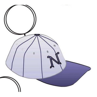 Baseball Cap Key Chain w/Clear Mirrored Back (8 Square Inch)