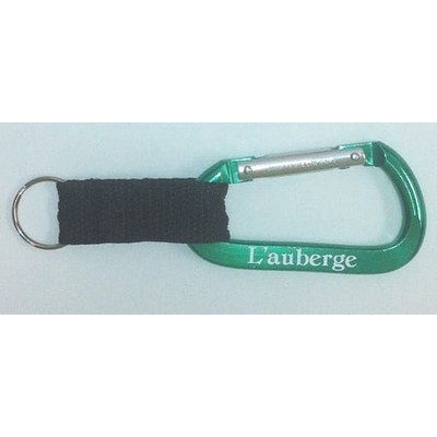 Green Carabiner w/Web Strap