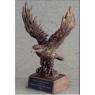 10" Eagle Resin Trophy on Rectangle Base