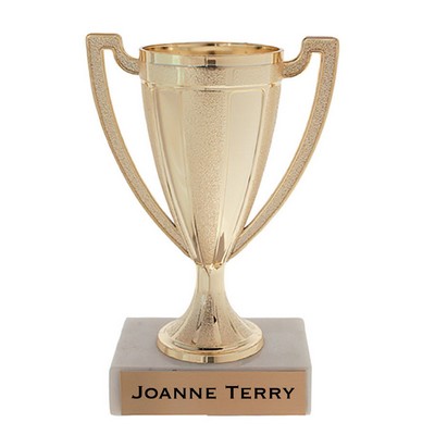 5.5" Plastic Cup Trophy on Marble Base