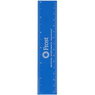 6" Ruler with standard and metric markings - Blank