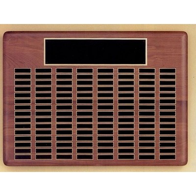 Roster Series Walnut Plaque w/ 72 Individual Black Brass Plates (22"x30")