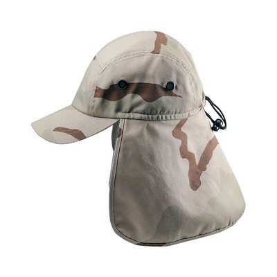 Camouflage Twill Cap w/ Flap