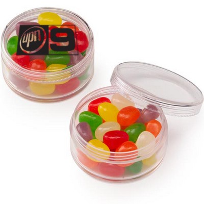 Round Container w/ Assorted Jelly Beans (1.6 Oz.)