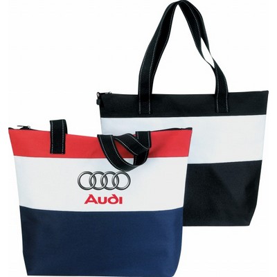 Poly Zipper Tote Bag w/ Heavy Vinyl Backing