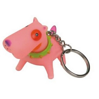 Rubber Crazy Canine Dog Key Chain©