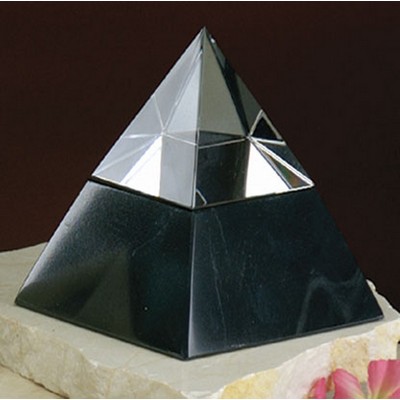 2.5" Optical Crystal Pyramid Award w/Marble Base