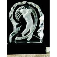 6" Male Golfer Glacier Sports Award w/Marble Base