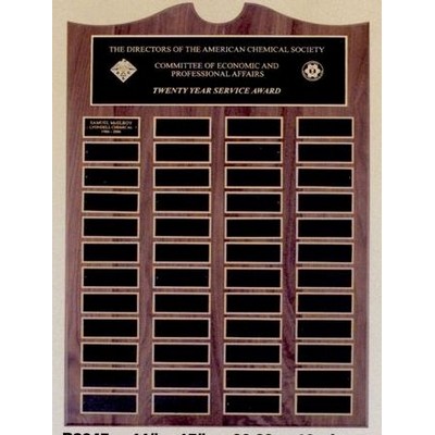 Roster Series Traditional Plaque w/ 36 Extra Large Individual Plates (14"x25")