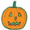 Pumpkin Glow-In-The-Dark Stock Temporary Tattoo