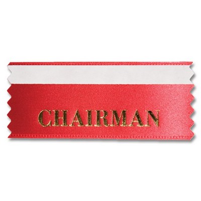 1-5/8" x 4" Horizontal Stock Title Ribbon (Chairman)