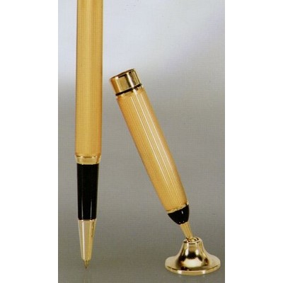 Gold Pen & Funnel w/ Lines (Blank)