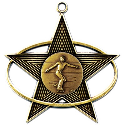 Stock All-Star 3" Medal- Figure Skating Male