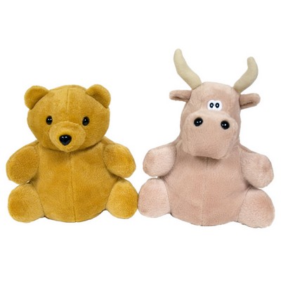 10" Bear/Tan Bull Reversible Puppet