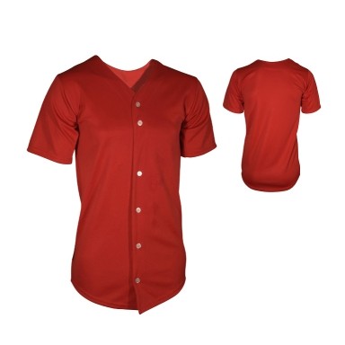 Youth 14 Oz. Double Knit Poly Pro-Style Full Button Baseball Jersey Shirt