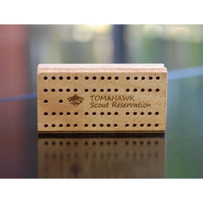 2-Track Wood Folding Cribbage Game