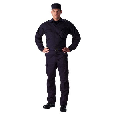 Navy Blue 2-Pocket Tactical Battle Dress Uniform Shirt (S to XL)