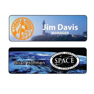 1"x3" Full Color Digitally Imprinted Name Badge