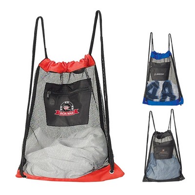 Mesh Drawstring Backpack