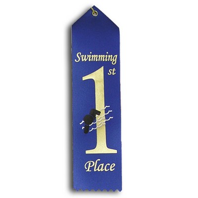 Stock Swim Event Ribbon - 1st Place