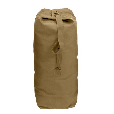 Coyote Brown Jumbo Top Load Canvas Duffle Bag