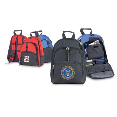 17-1/2"H Deluxe All-Purpose Backpack with Three Zippered Compartments