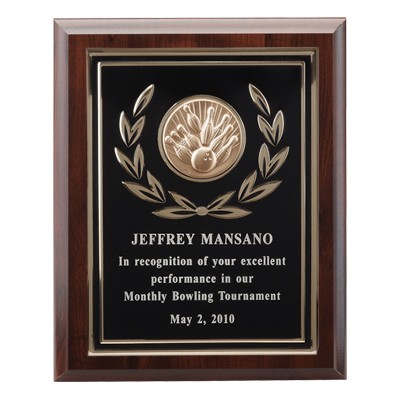 Plaque w/Black Plate Takes Insert (8"x10")