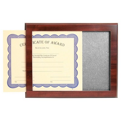 10½" x 13" Cherry Finish Slide-In Frame Plaque