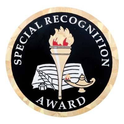 2" Special Recognition Award Mylar Medallion Insert Disc