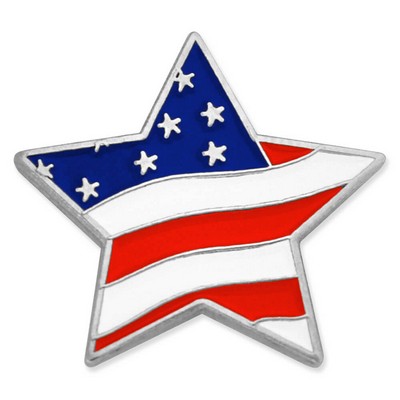 Flag Star Lapel Pin