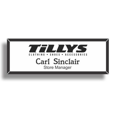 2 Ply Frameless Plastic Badge (1"x 3")