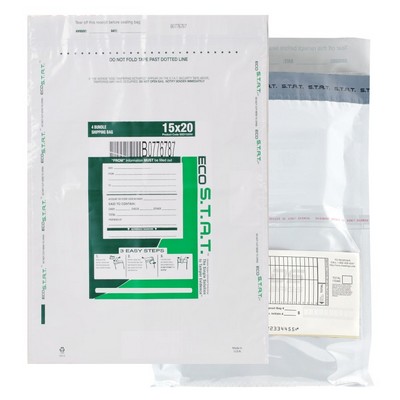 Eco Stat Cash, Evidence, Deposit, Security Bag w/ Pocket (15" x 20")