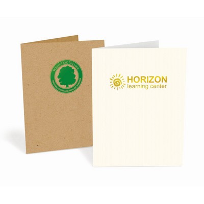 Foil Stamped Pocket Folders - Classic Papers - 1 Color Imprint